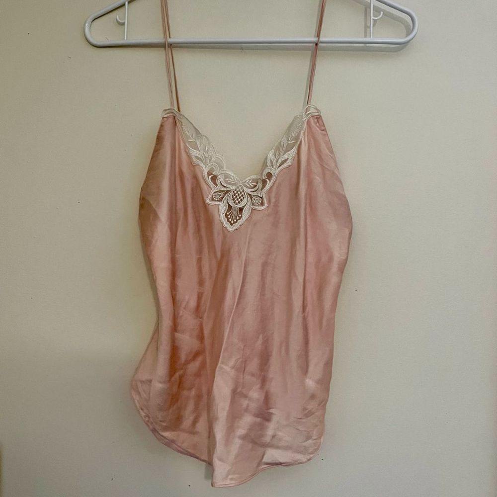 Victoria’s Secret Vintage Pink Silk Lingerie Top